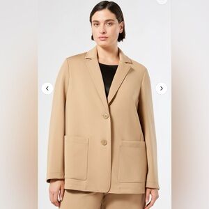 MARINA RINALDI STRETCH TECHNICAL JERSEY JACKET - CAMEL NWT- 14 (M) Camel color